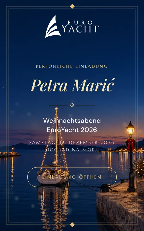 Titelseite der Einladung: EuroYacht